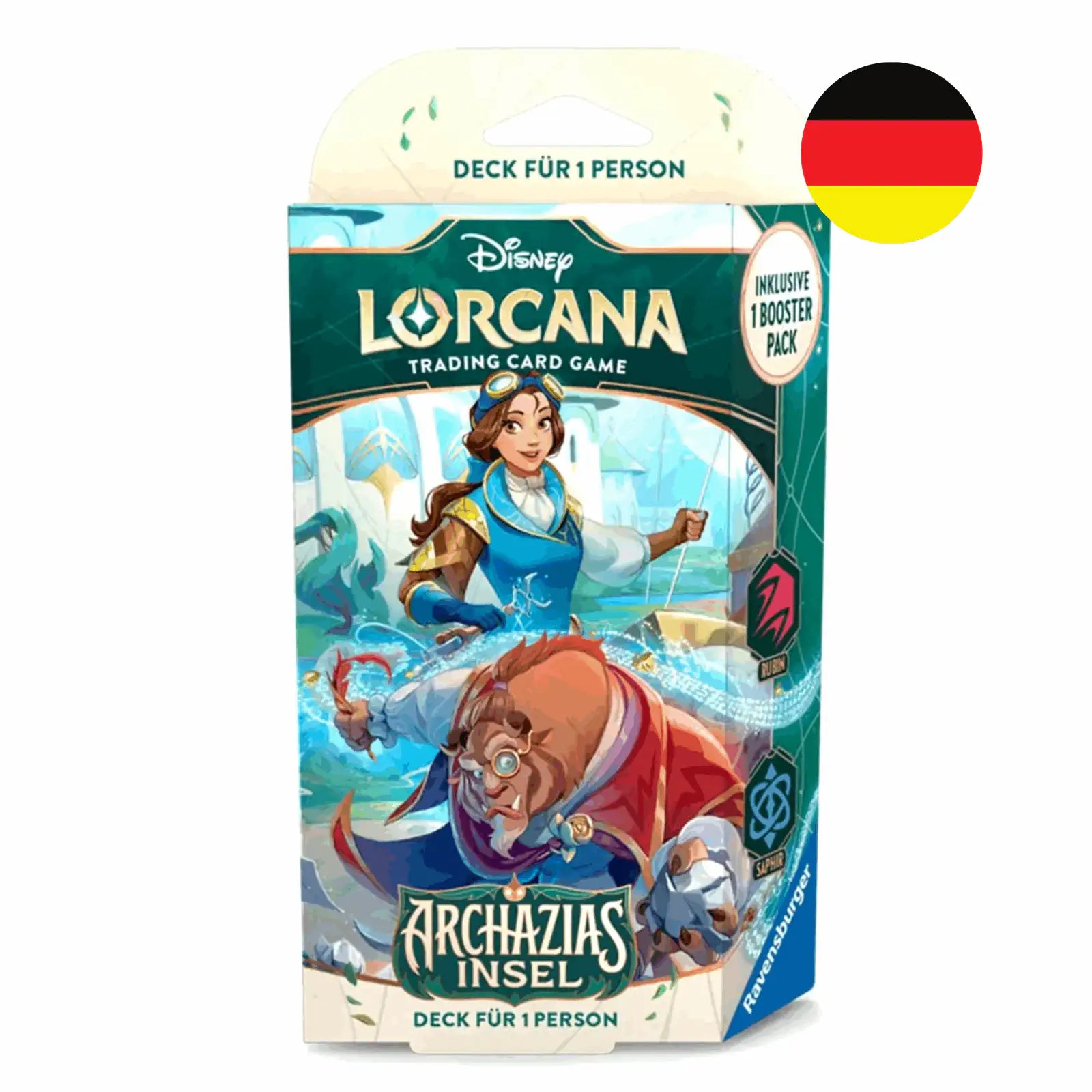 Disney Lorcana - Archazias Insel Starter Deck - Rubin / Saphir - DE