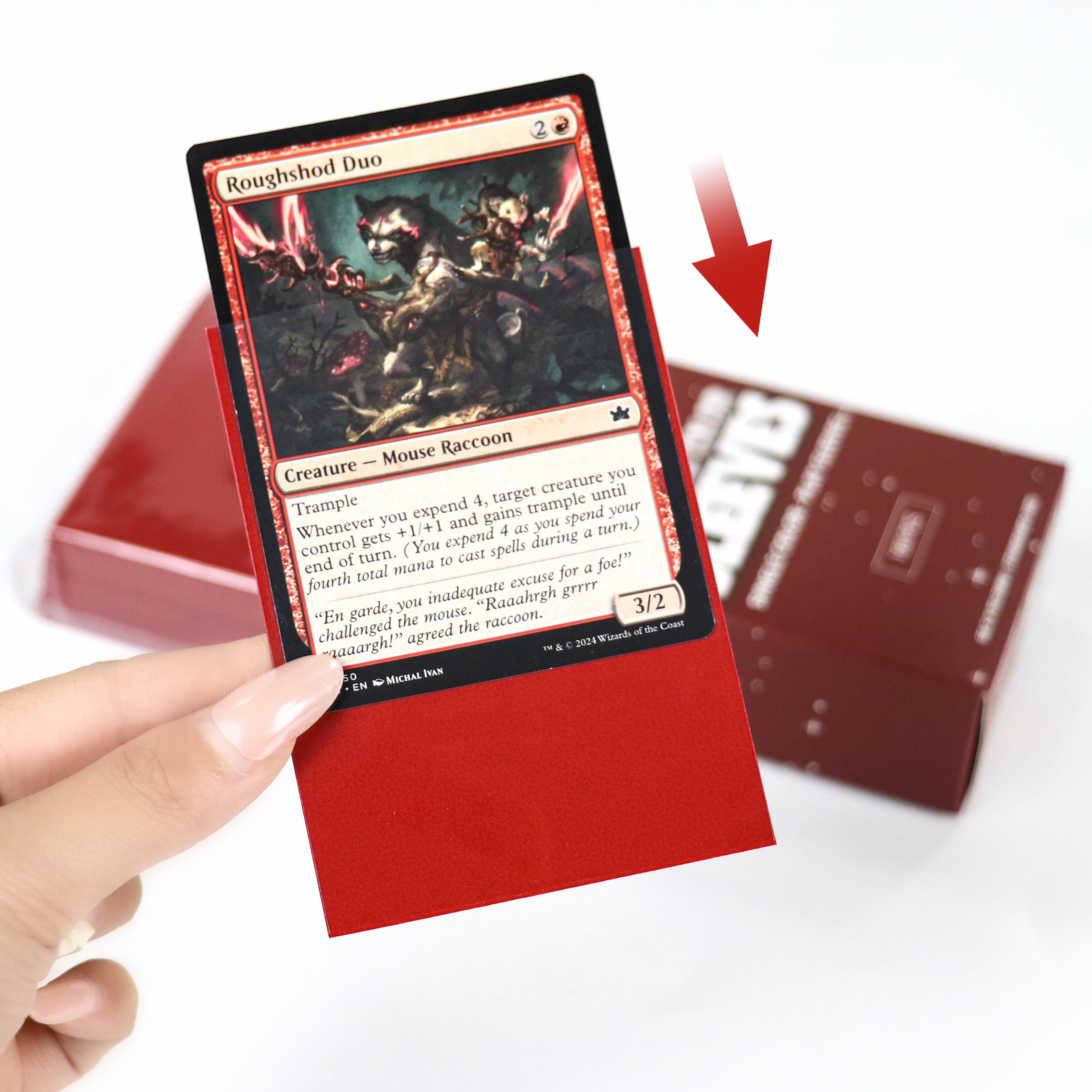cardcosmos - Premium Matte Sleeves Red | 100 pcs