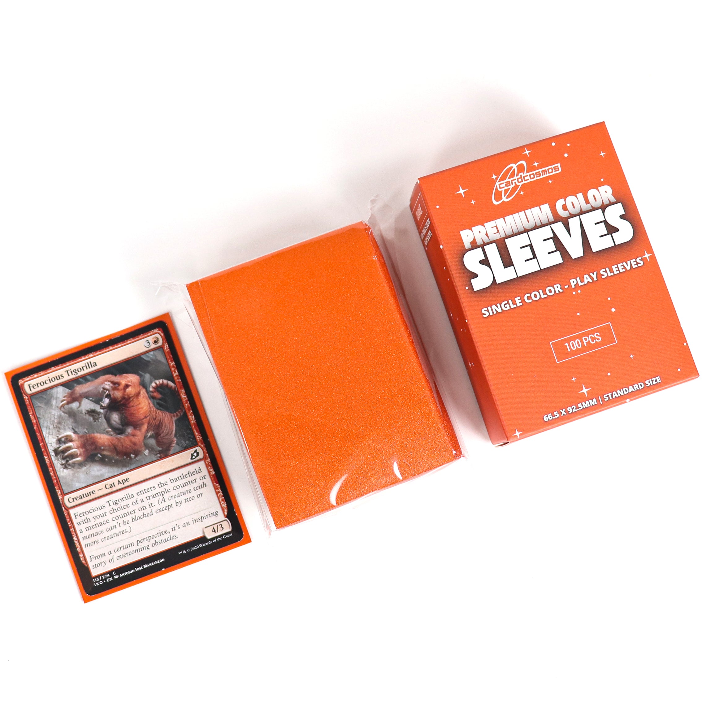 cardcosmos - Protège cartes mats premium orange | 100stk