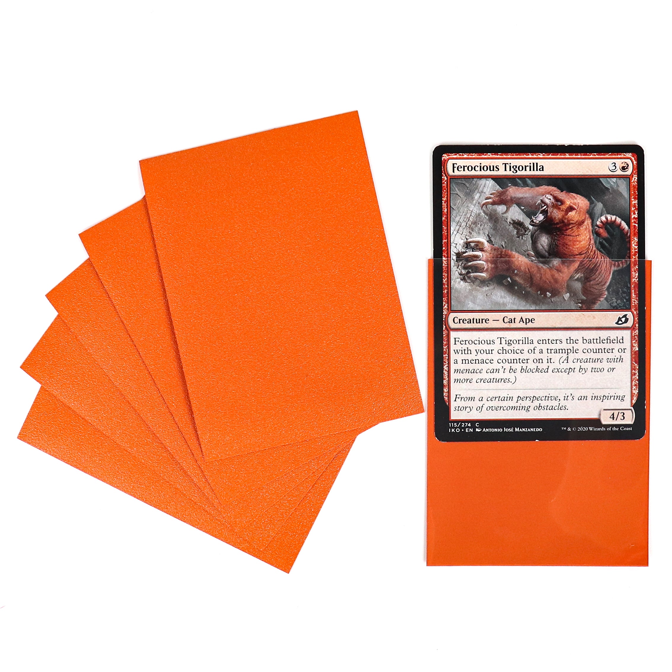 cardcosmos - Protège cartes mats premium orange | 100stk