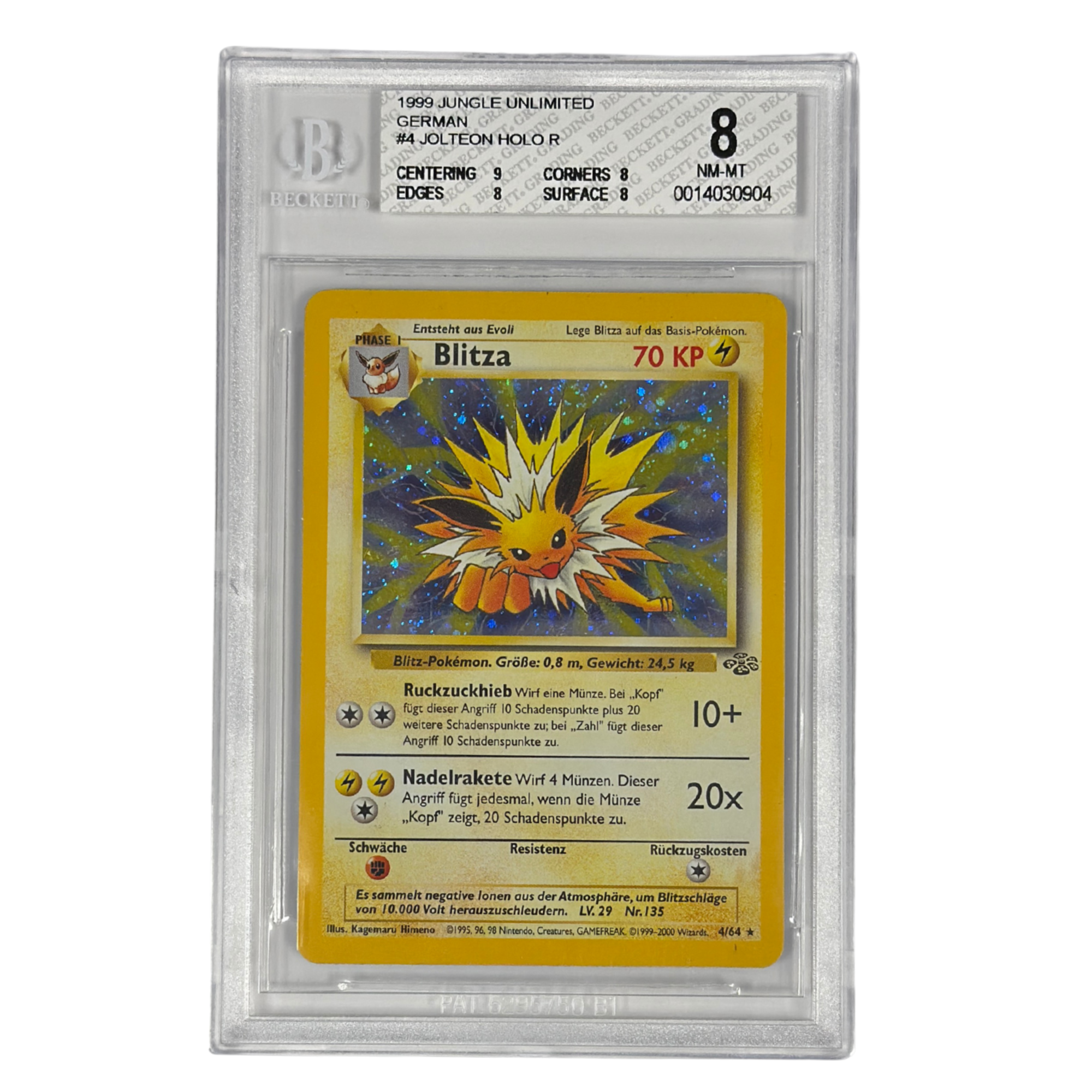 Pokémon - Élektek Holo #4/64 (Jungle Unlimited) – BGS 8 Near mint-Mint