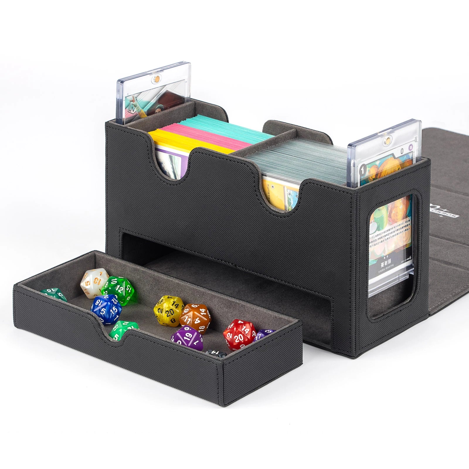cardcosmos - Boîte de deck premium 200+ Plateau à Dés Noir