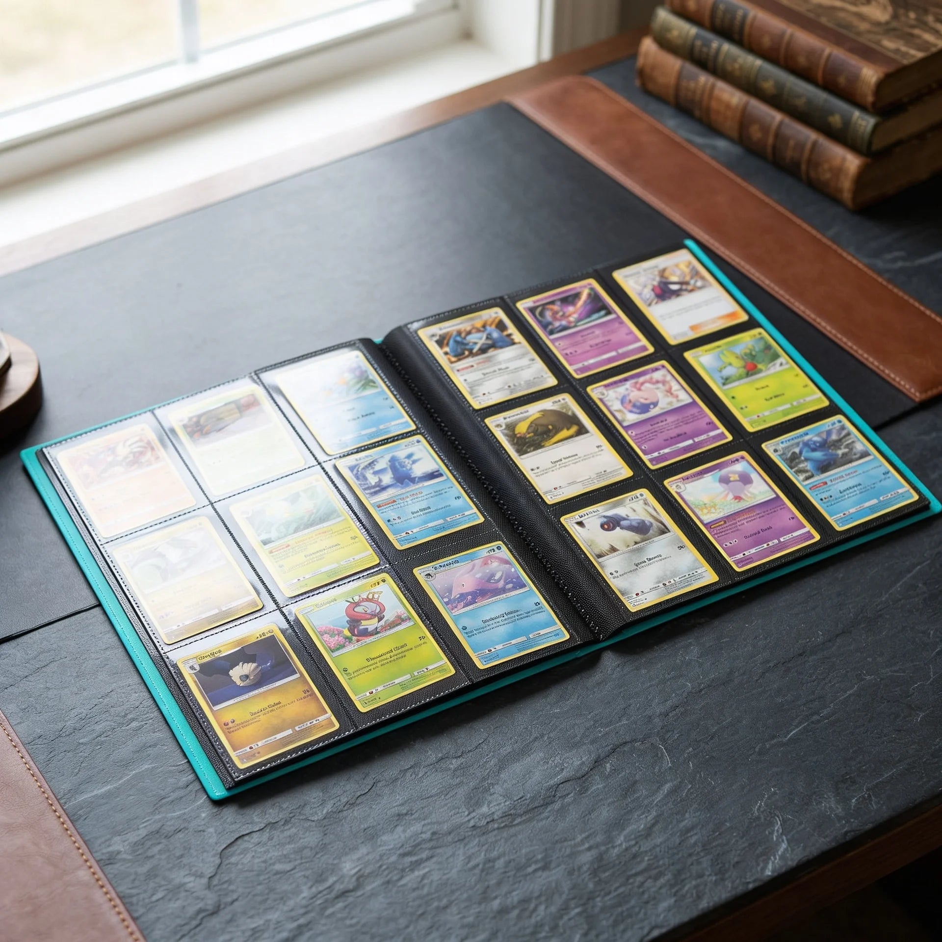 cardcosmos - Classeur basic 9 pochettes avec sangle - Menthe