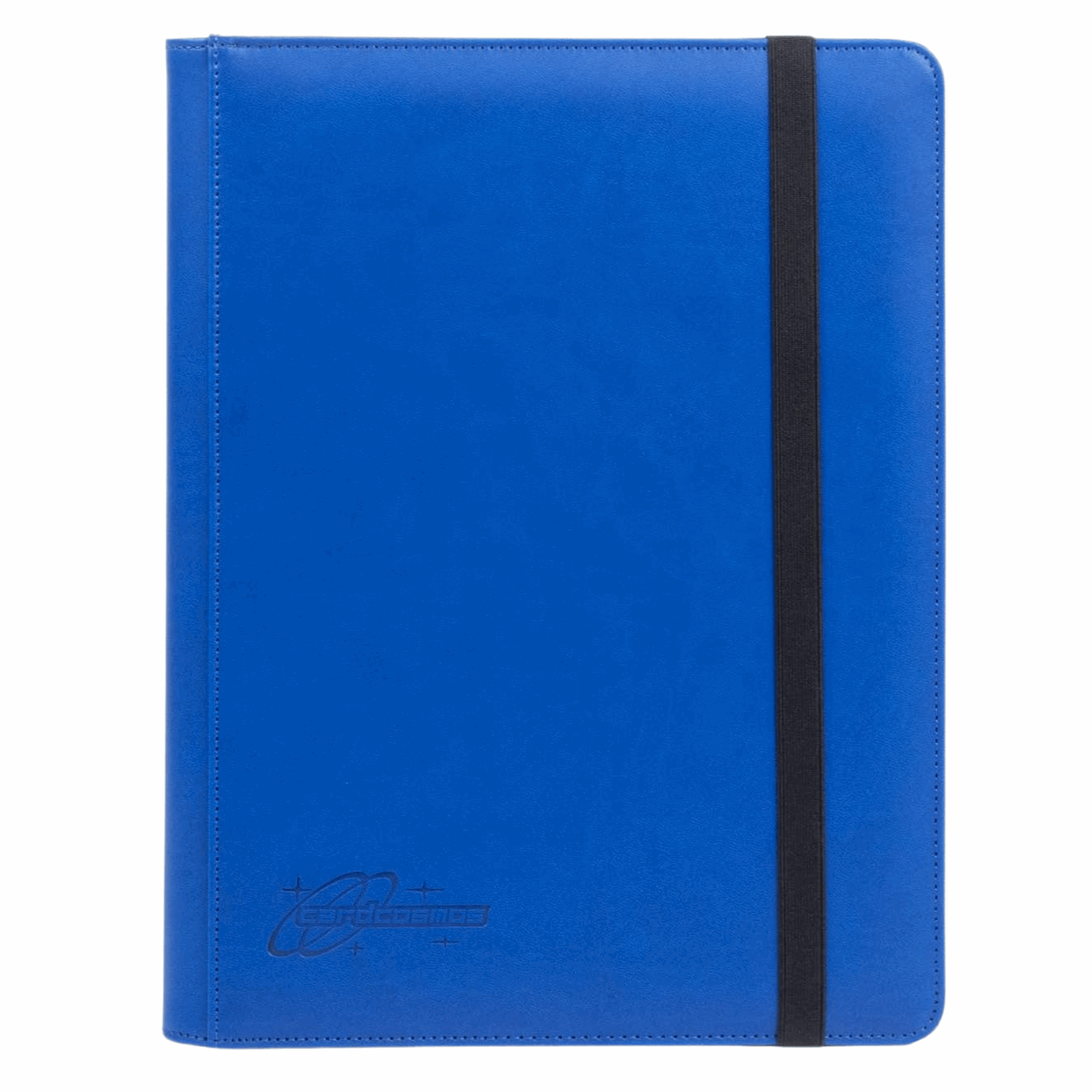 cardcosmos - 9 Pocket Strap Premium Leather Binder - Dunkelblau