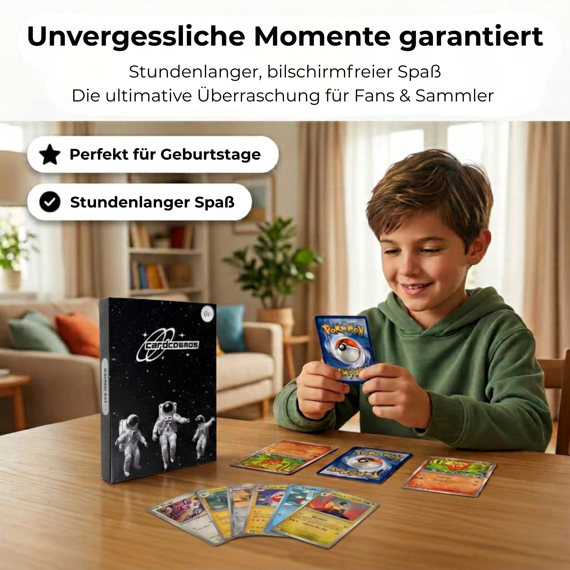 Pokémon Card Set German – 200 cards incl. 25 Holo + 100 Card Sleeves