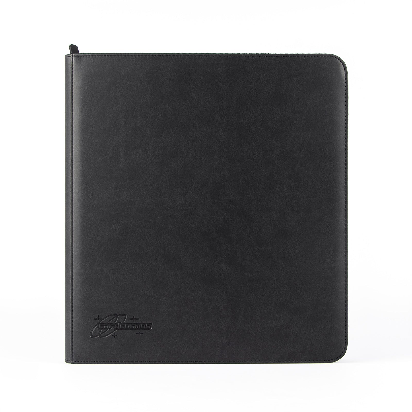 cardcosmos - Classeur zippé 12 pochettes Classeur premium en cuir - Noir