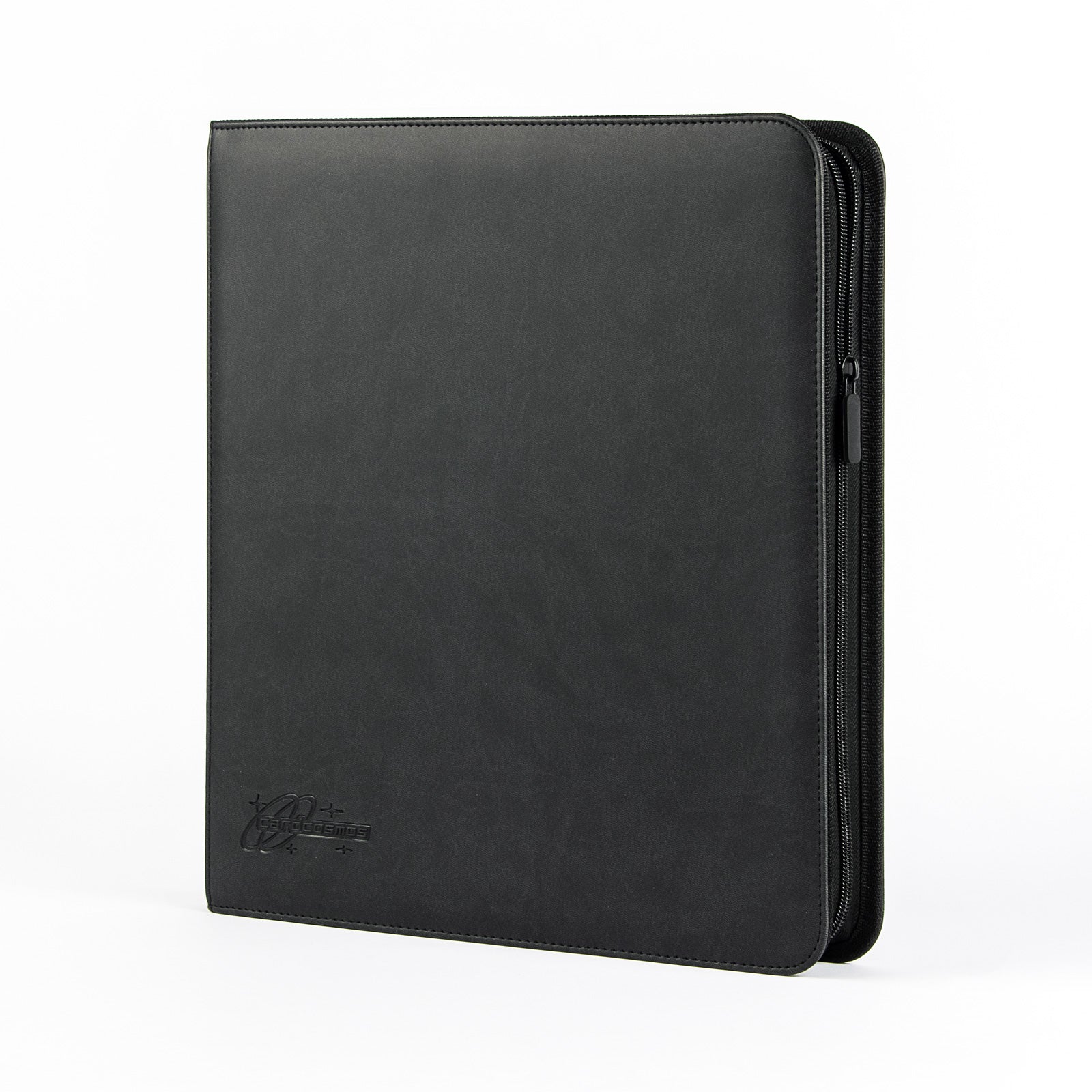 cardcosmos - 12 Pocket Zip Premium leather binder - Black
