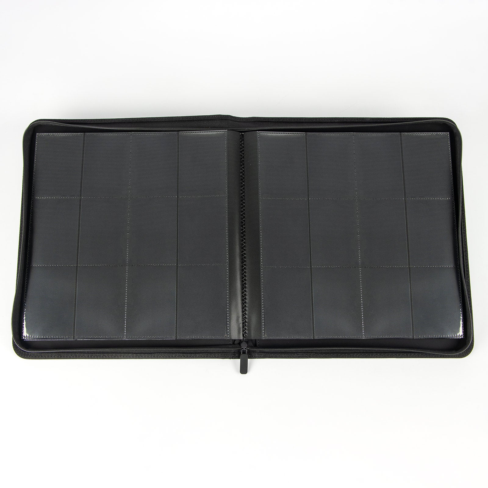 cardcosmos - Classeur zippé 12 pochettes Classeur premium en cuir - Noir