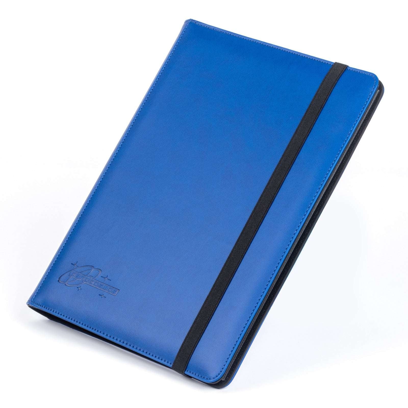 cardcosmos - 9 Pocket Strap Premium Leather Binder - Dunkelblau