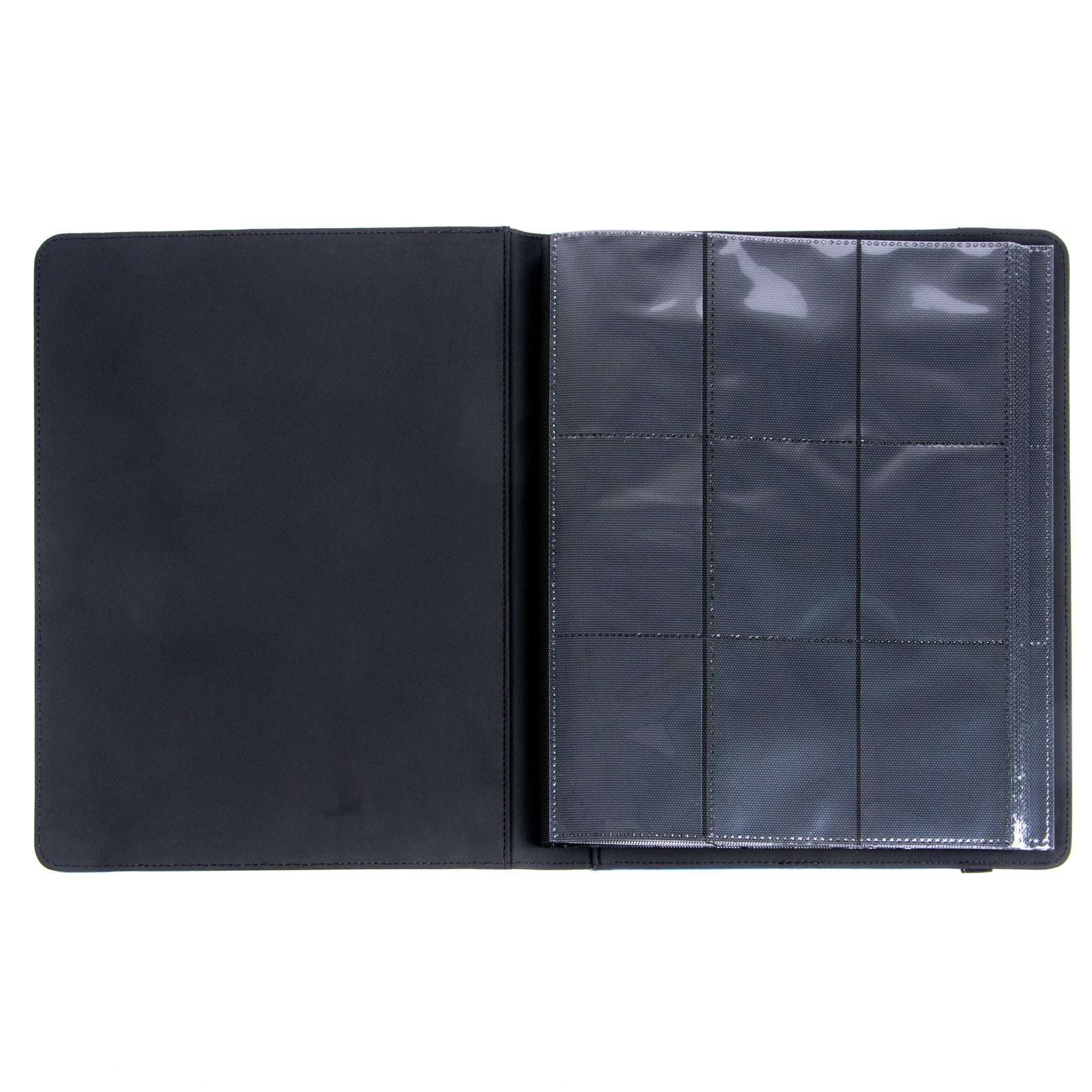 cardcosmos - 9 Pocket Strap Premium Leather Binder - Dunkelblau