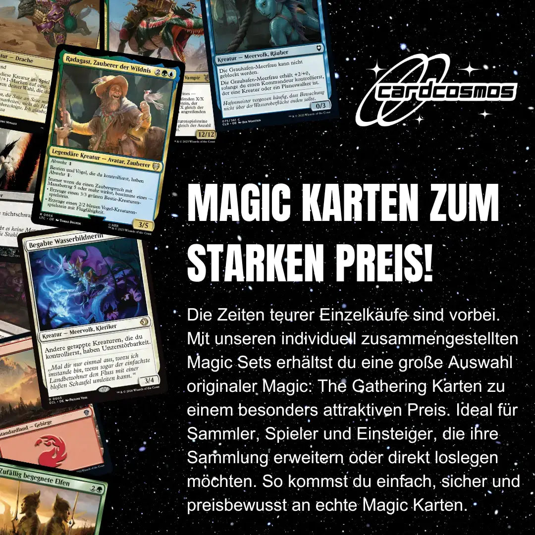 Magic: The Gathering Set de cartes Allemand – 25 cartes incl. 2 Rares + 100 Protège cartes