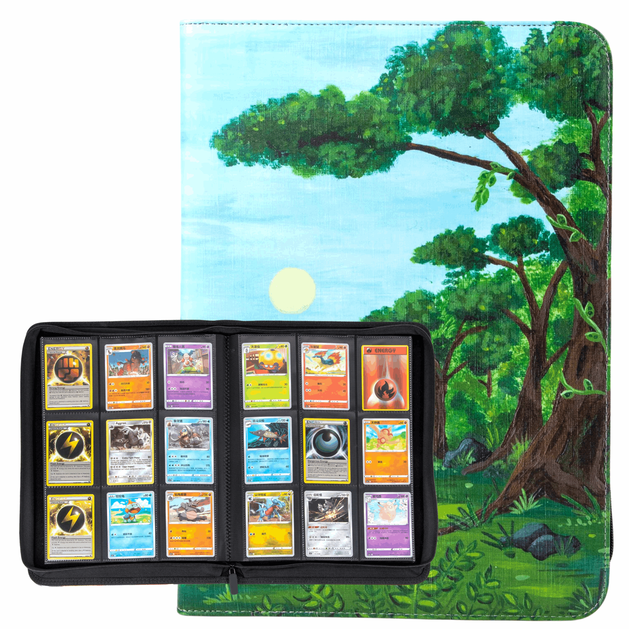 cardcosmos - Artwork 9 Pocket Zip Binder - Forest Sunrise