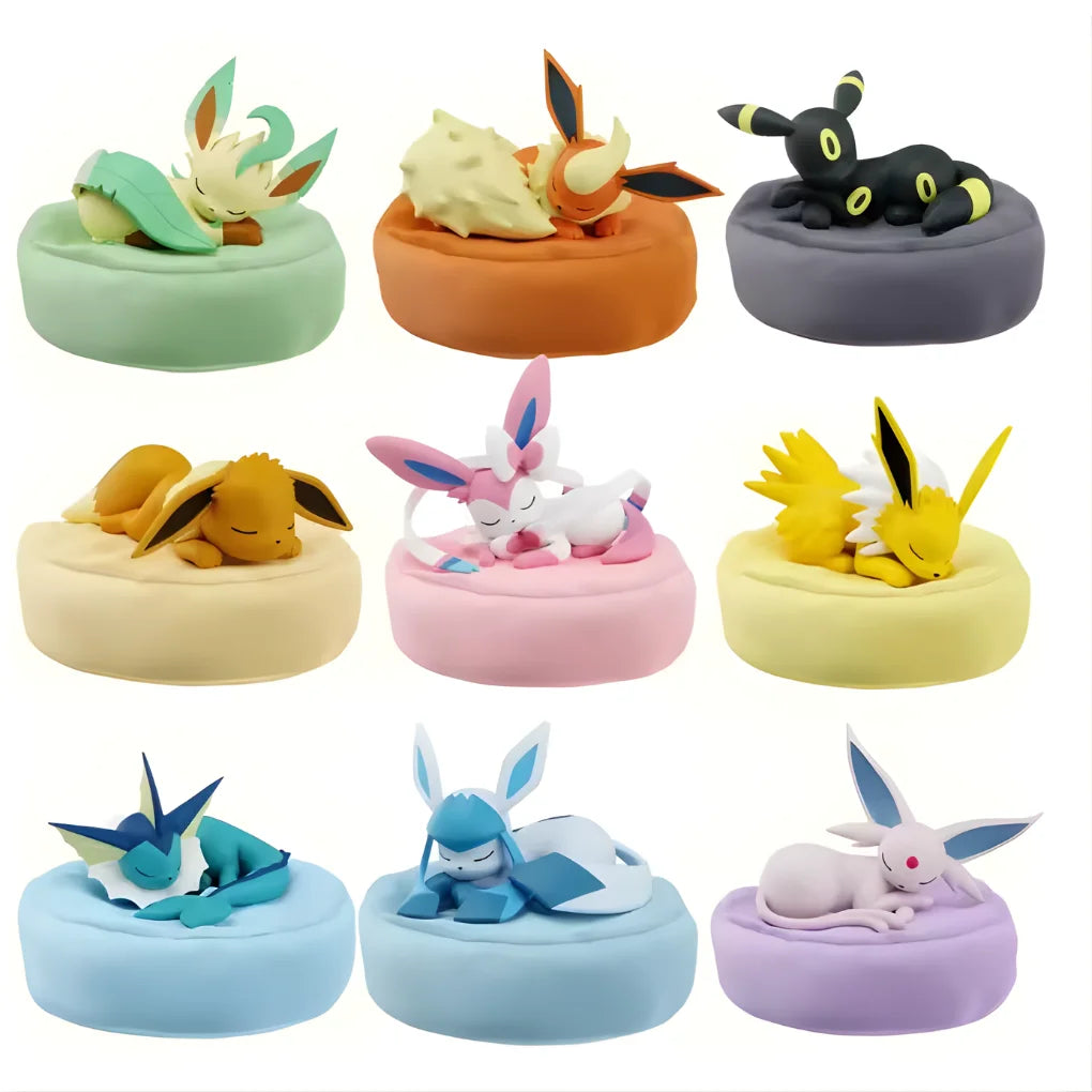 Pokémon Eeveelutions Sleeping Series Blind Box – Figurines de collection Évoli et ses évolutions