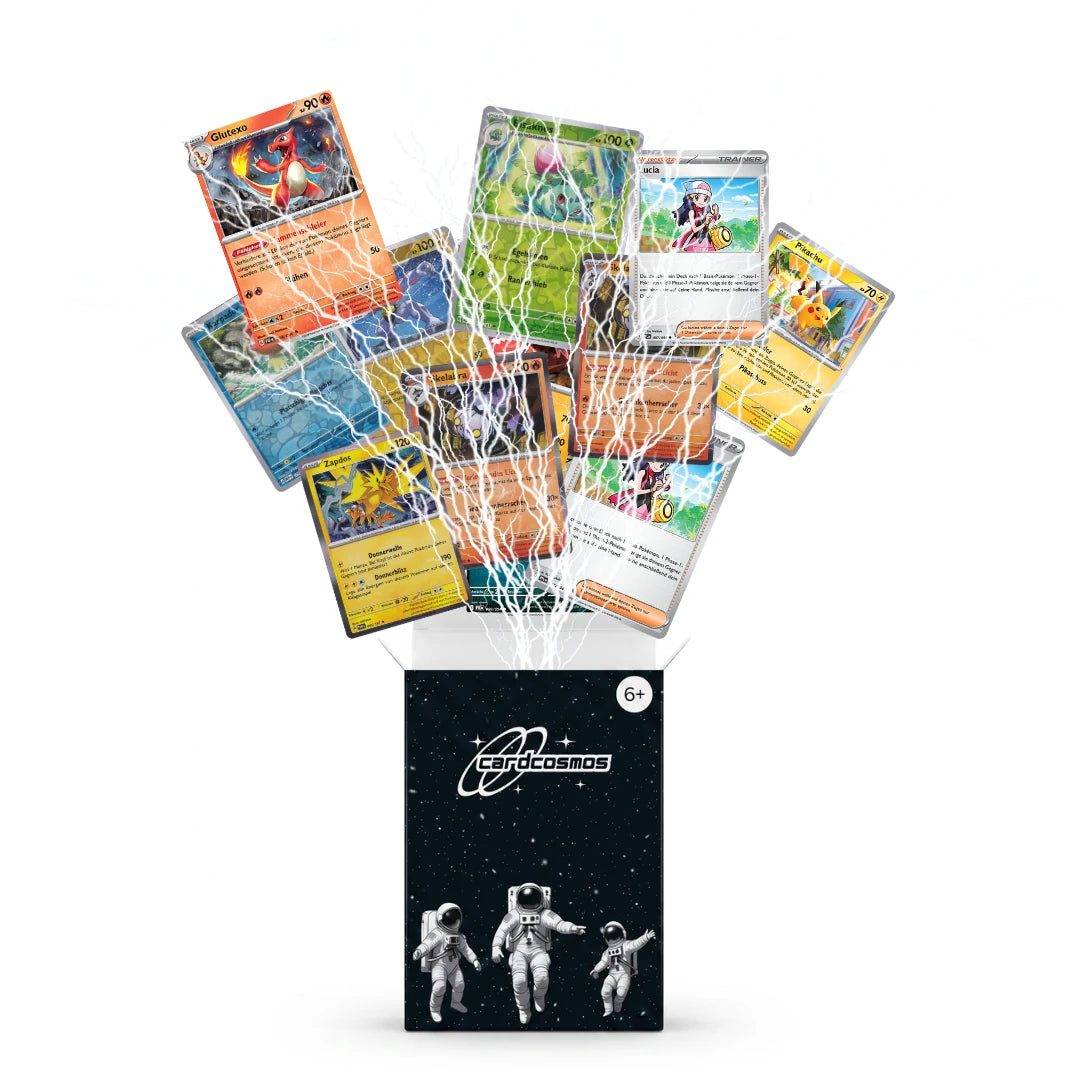 Set de cartes Pokémon Anglais – 200 cartes dont 25 Holo + 100 Protège cartes