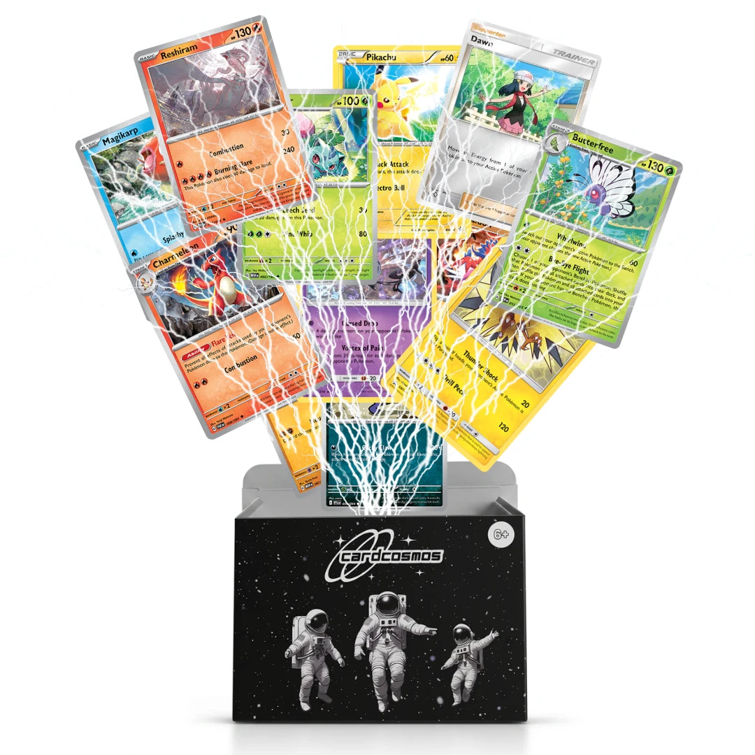 Set de cartes Pokémon Anglais – 100 cartes dont 12 Holo + 100 Protège cartes