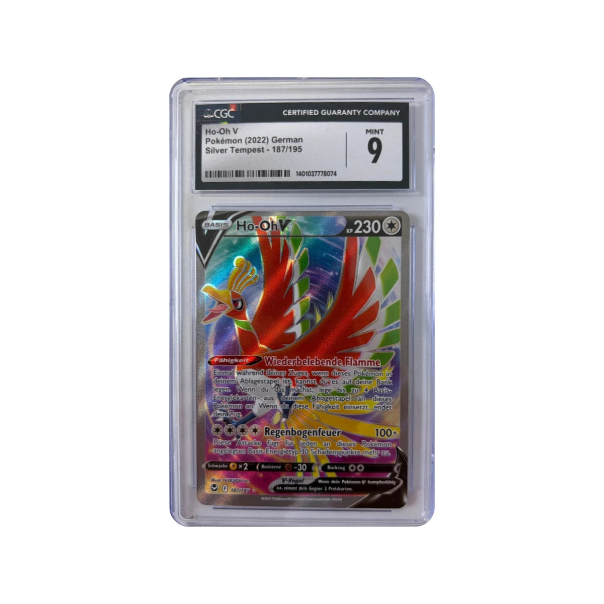 Pokémon - Ho-Oh V #187/195 (Silver Tempest) – CGC 9 Mint