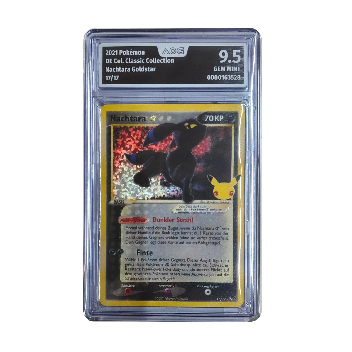 Pokémon - Nachtara Goldstar #17/17 (Celebrations Classic Collection) – AOG 9.5 Gem Mint