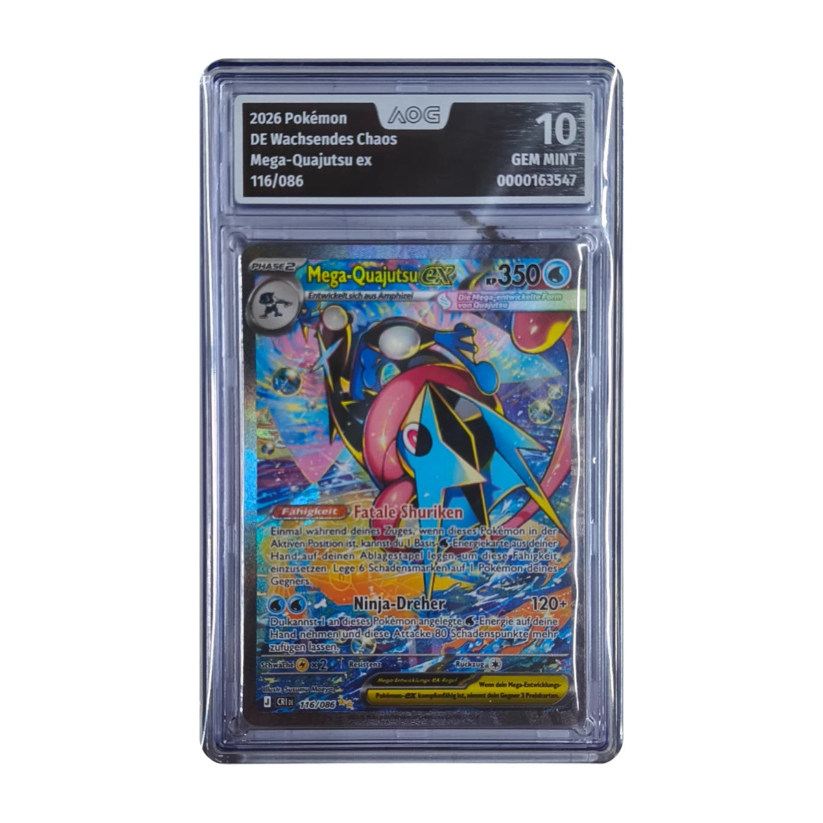 Pokémon - Mega-Quajutsu ex #116/086 (Wachsendes Chaos) – AOG 10 Gem Mint