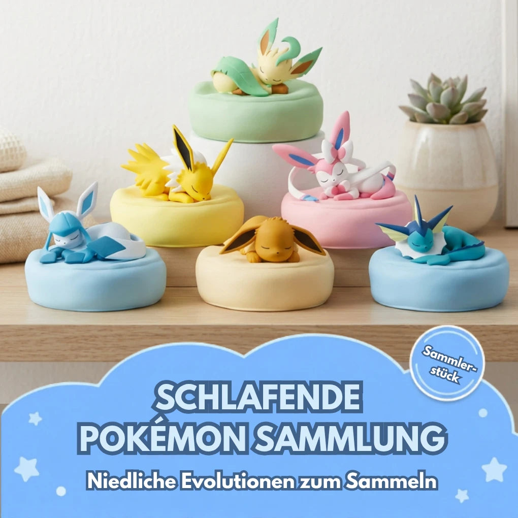 Pokémon Eeveelutions Série Sleeping Boîte aveugle – Figurine de collection Évoli & évolutions