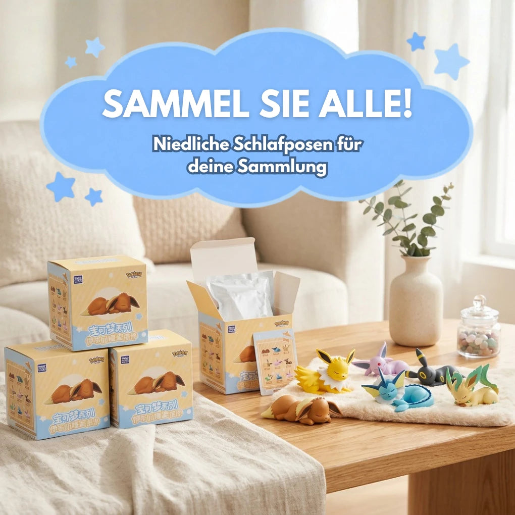 Pokémon Eeveelutions Série Sleeping Boîte aveugle – Figurine de collection Évoli & évolutions
