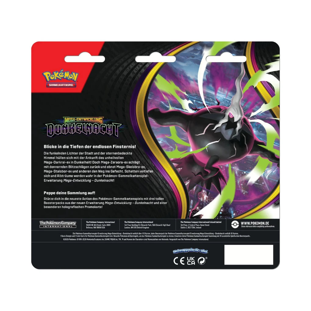 Pokémon - Mega Entwicklung: Dunkelnacht 3-Pack Blister - DE