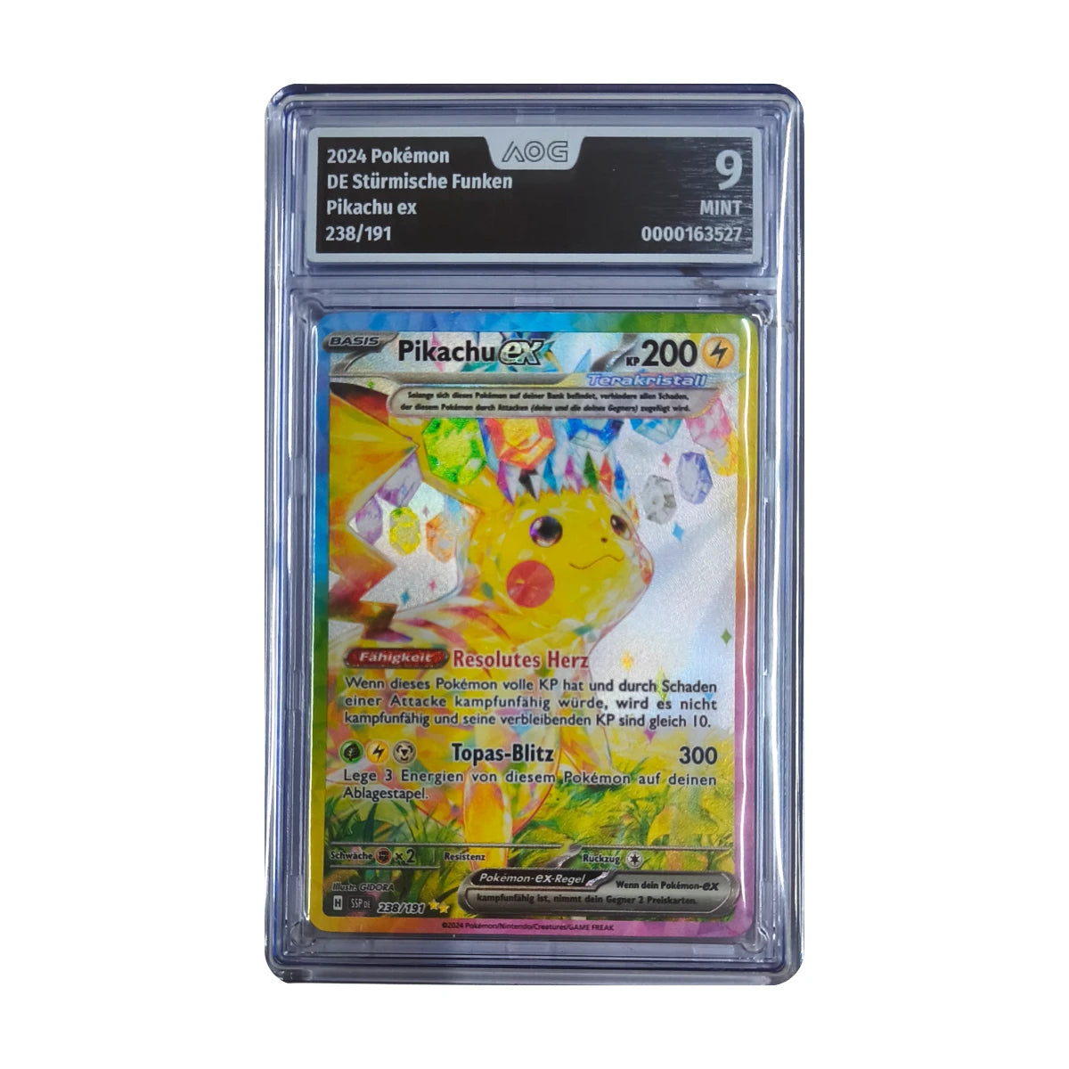 Pokémon - Pikachu ex #238/191 (Stürmische Funken) – AOG 9 Mint