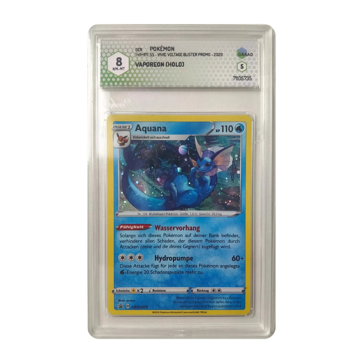 Pokémon - Aquana SWSH072 (SWSH Black Star Promos) – GRAAD 8 NM-MT