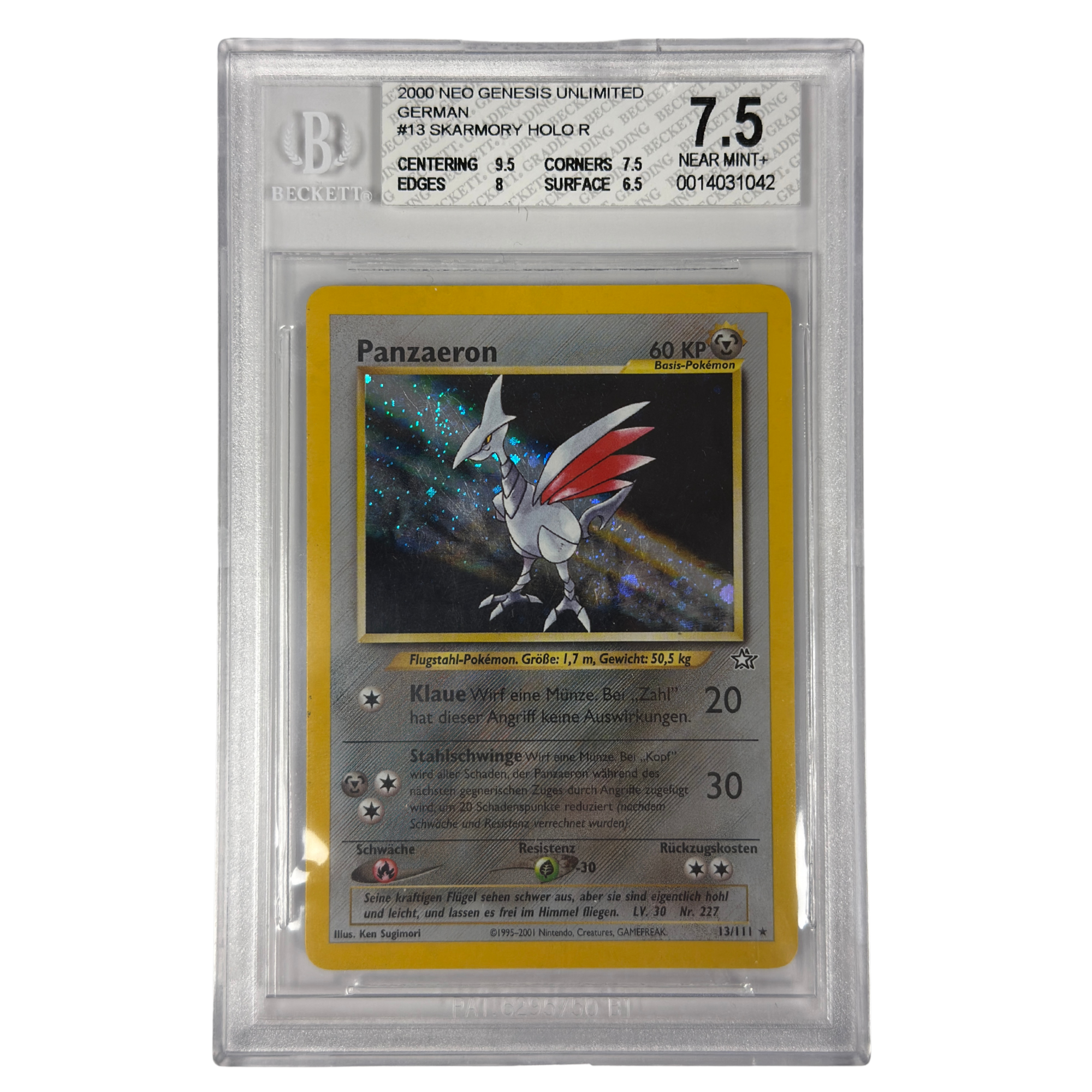 Pokémon - Airmure Holo #13/111 (Neo Genesis Unlimited) – BGS 7.5 Quasi Neuf+