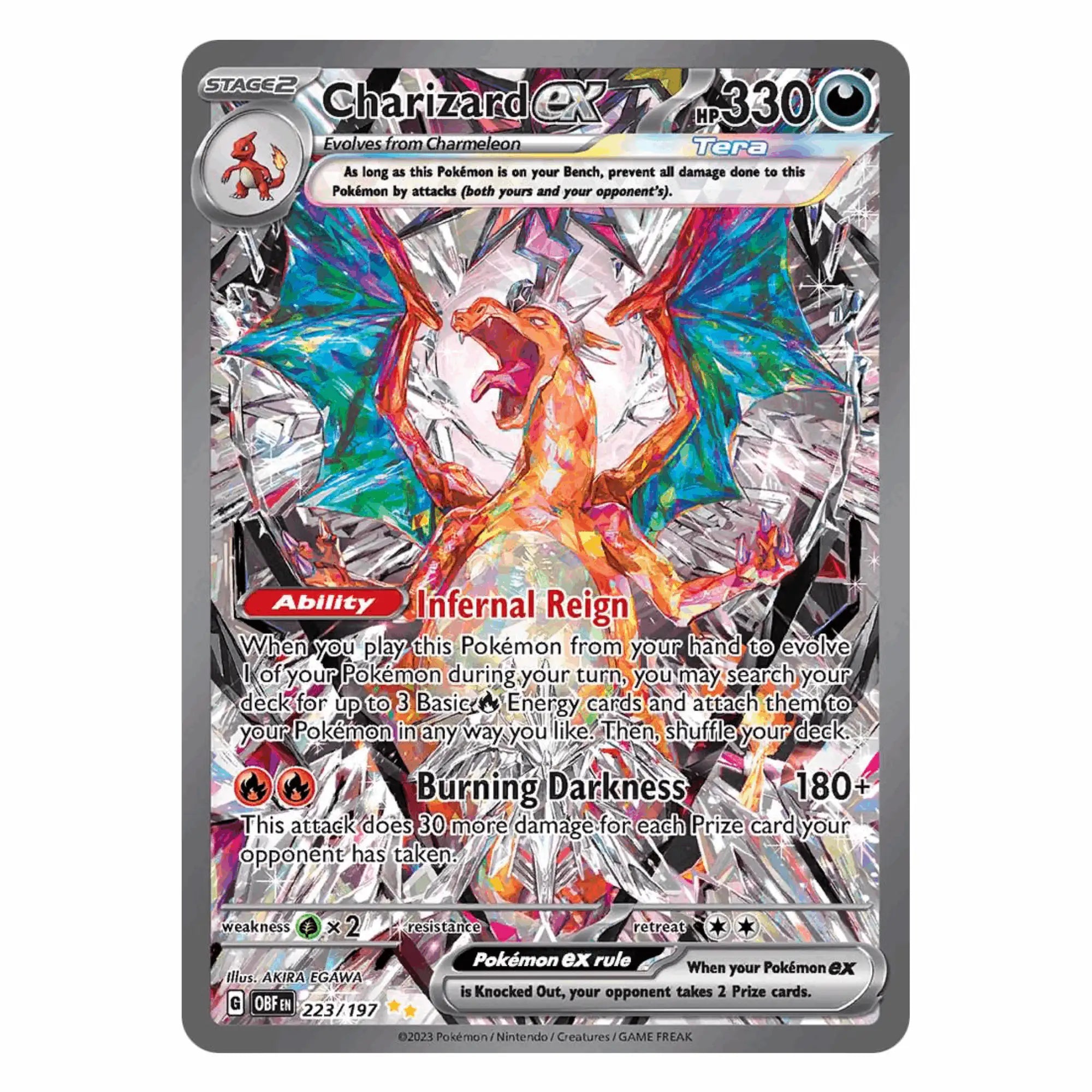 Pokémon - Charizard ex SIR #223 (Obsidian Flames) – BGS 9 Mint
