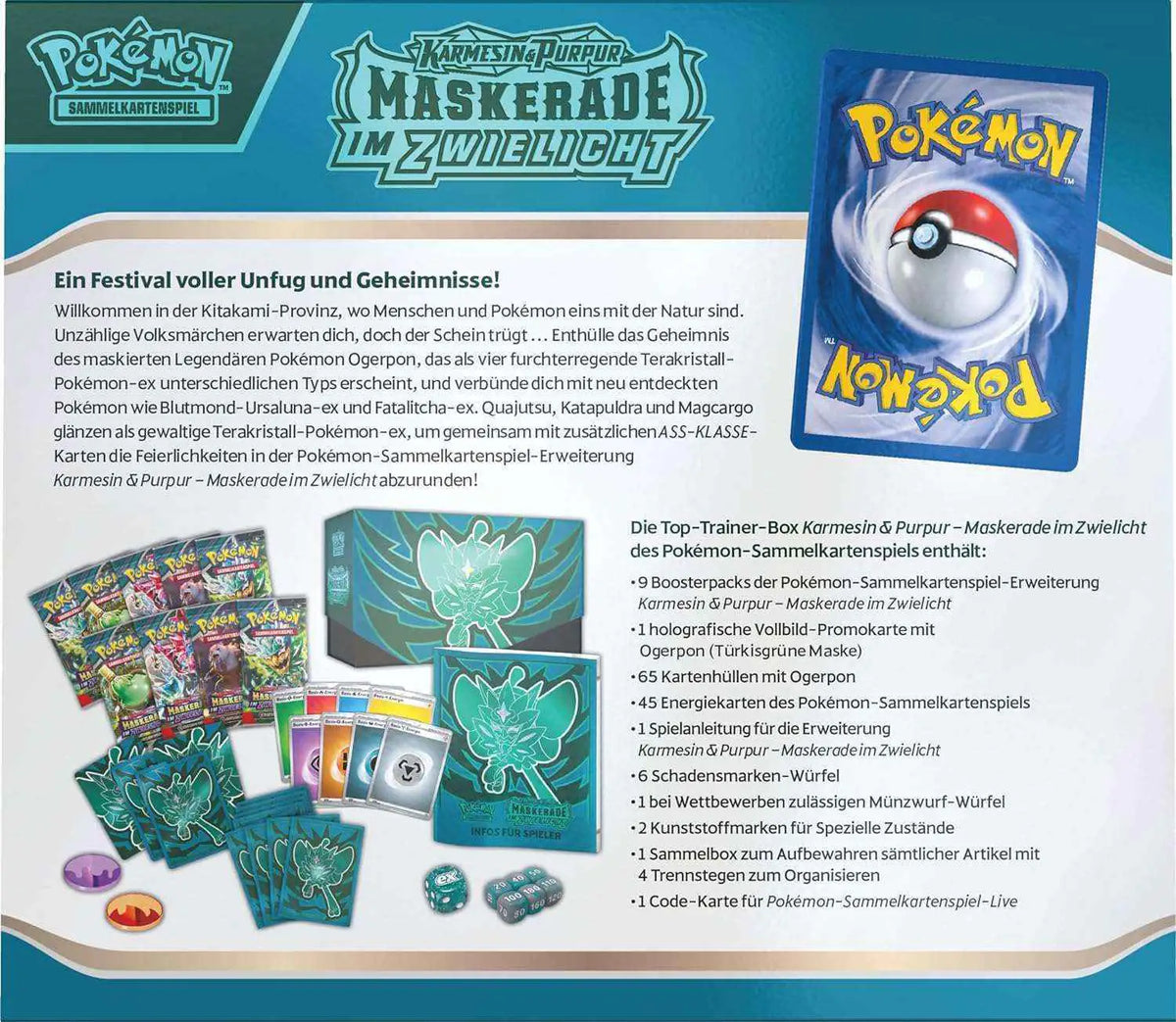 Pokémon - Maskerade im Zwielicht Top Trainer Box - DE