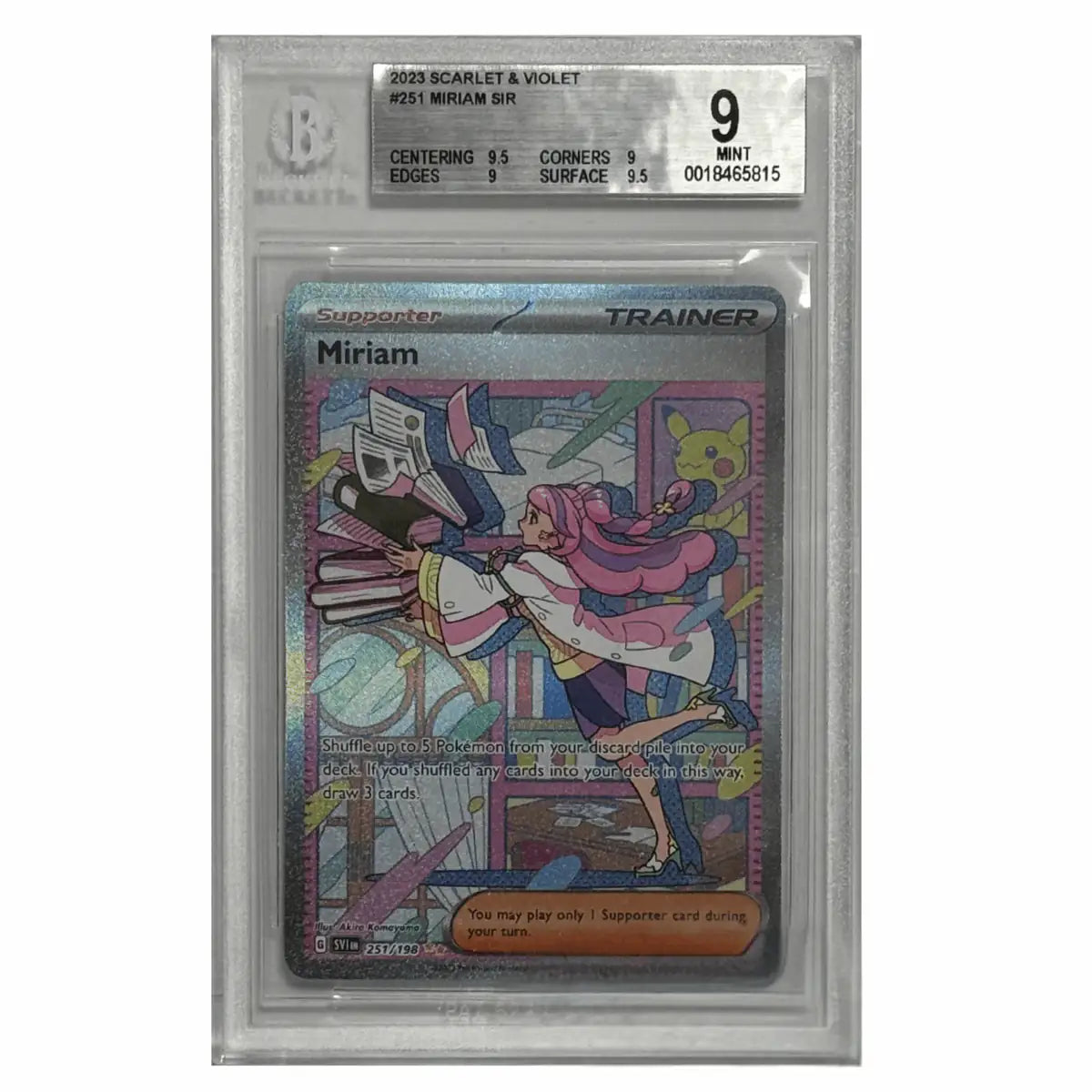 Pokémon - Miriam SIR #251 (Scarlet & Violet) – BGS 9 Mint