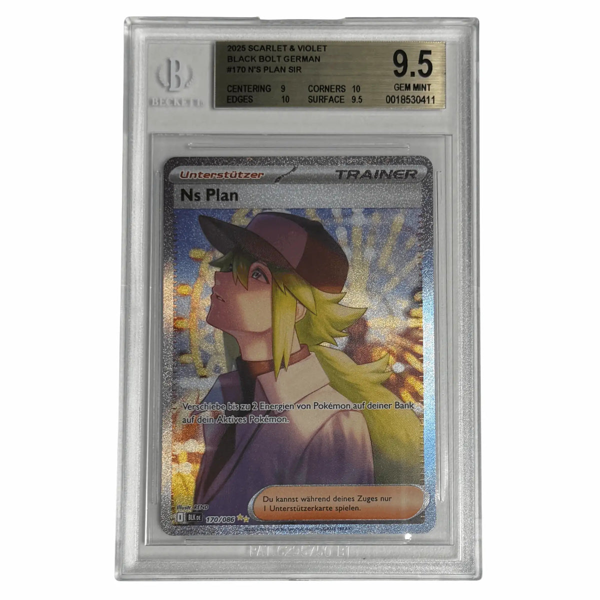 Pokémon - N’s Plan SIR #170 (Black Bolt) – BGS 9.5 Gem Mint