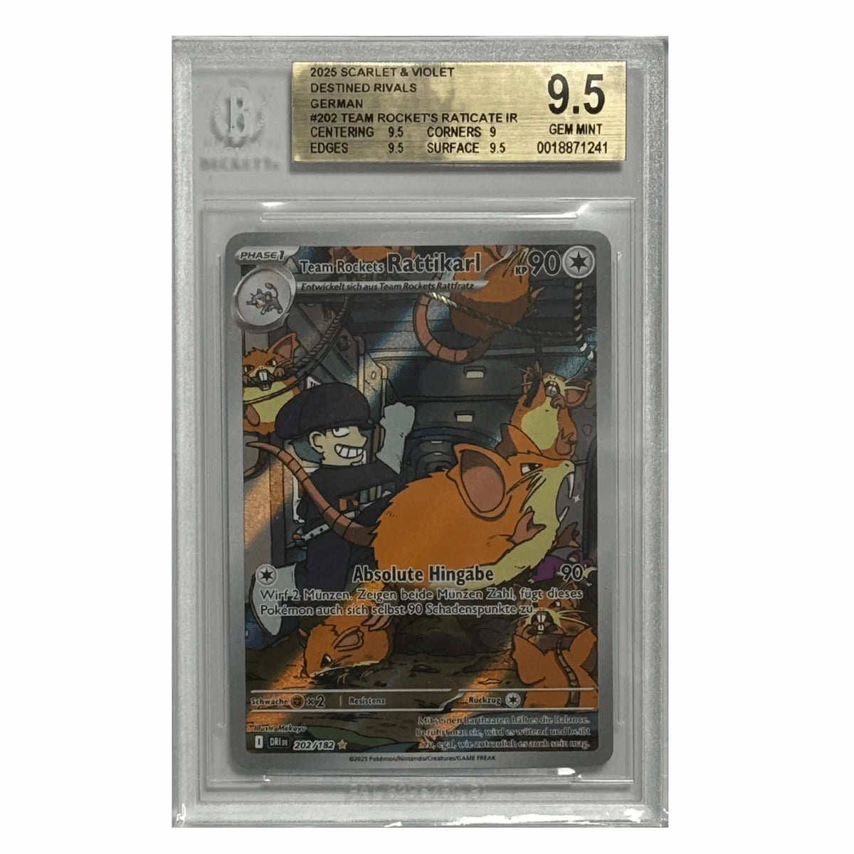 Pokémon - Team Rockets Rattikarl IR #202 (Destined Rivals) – BGS 9.5 Gem Mint