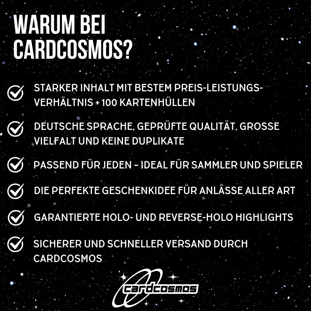 Pokémon Karten Set Deutsch – 30 Karten inkl. 4 Holo + 100 Kartenhüllen