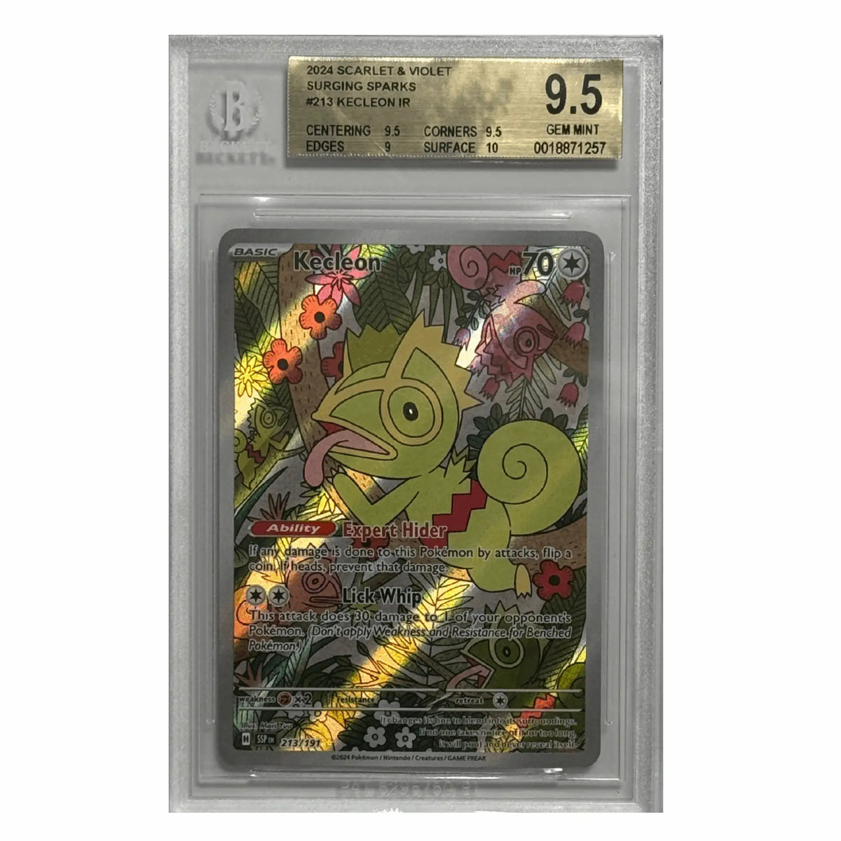 Pokémon – Kecleon IR #213 (Surging Sparks) – BGS 9.5 Gem Mint