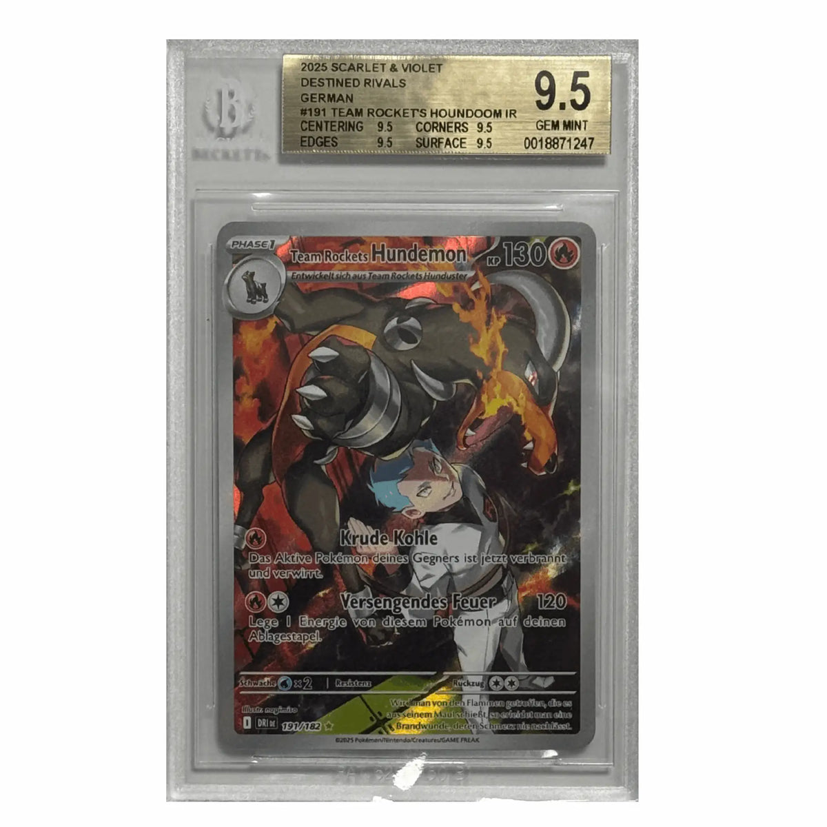 Pokémon – Team Rocket’s Hundemon IR #191 (Destined Rivals) – BGS 9.5 Gem Mint (DE)
