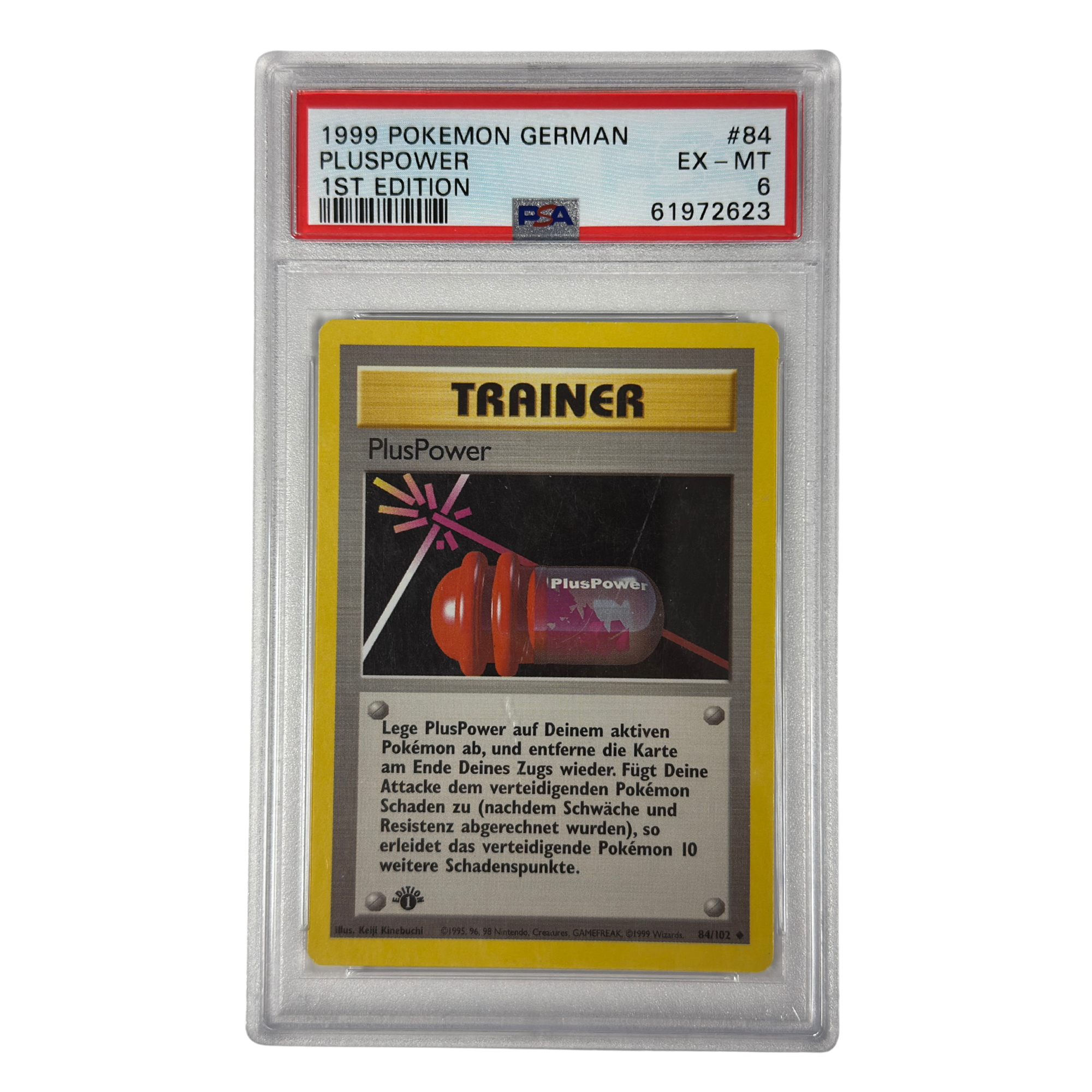 Pokémon - PlusPower 1re édition #84/102 Set de Base (1999) Allemand – PSA 6 EX-MT