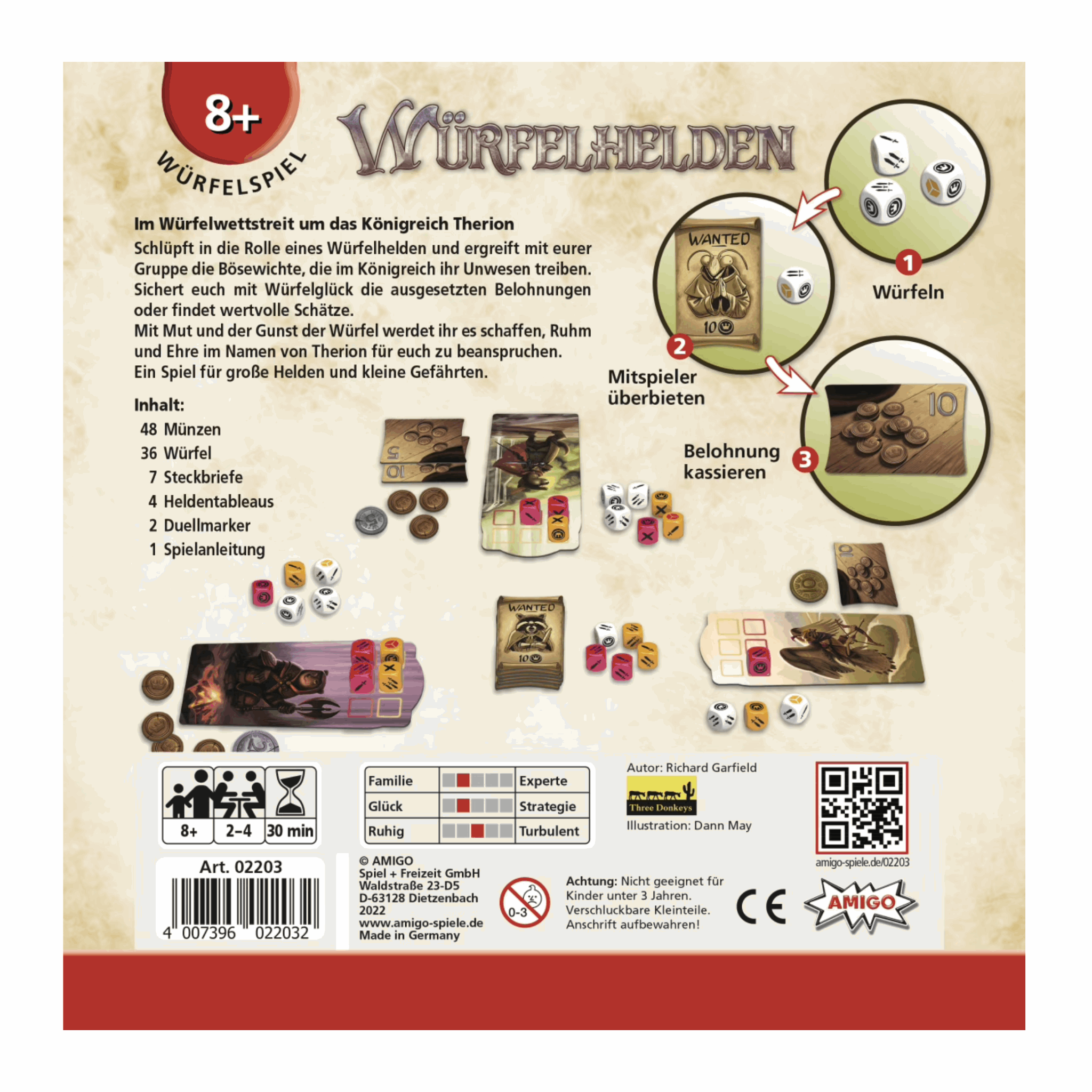 Würfelhelden Rückseite
