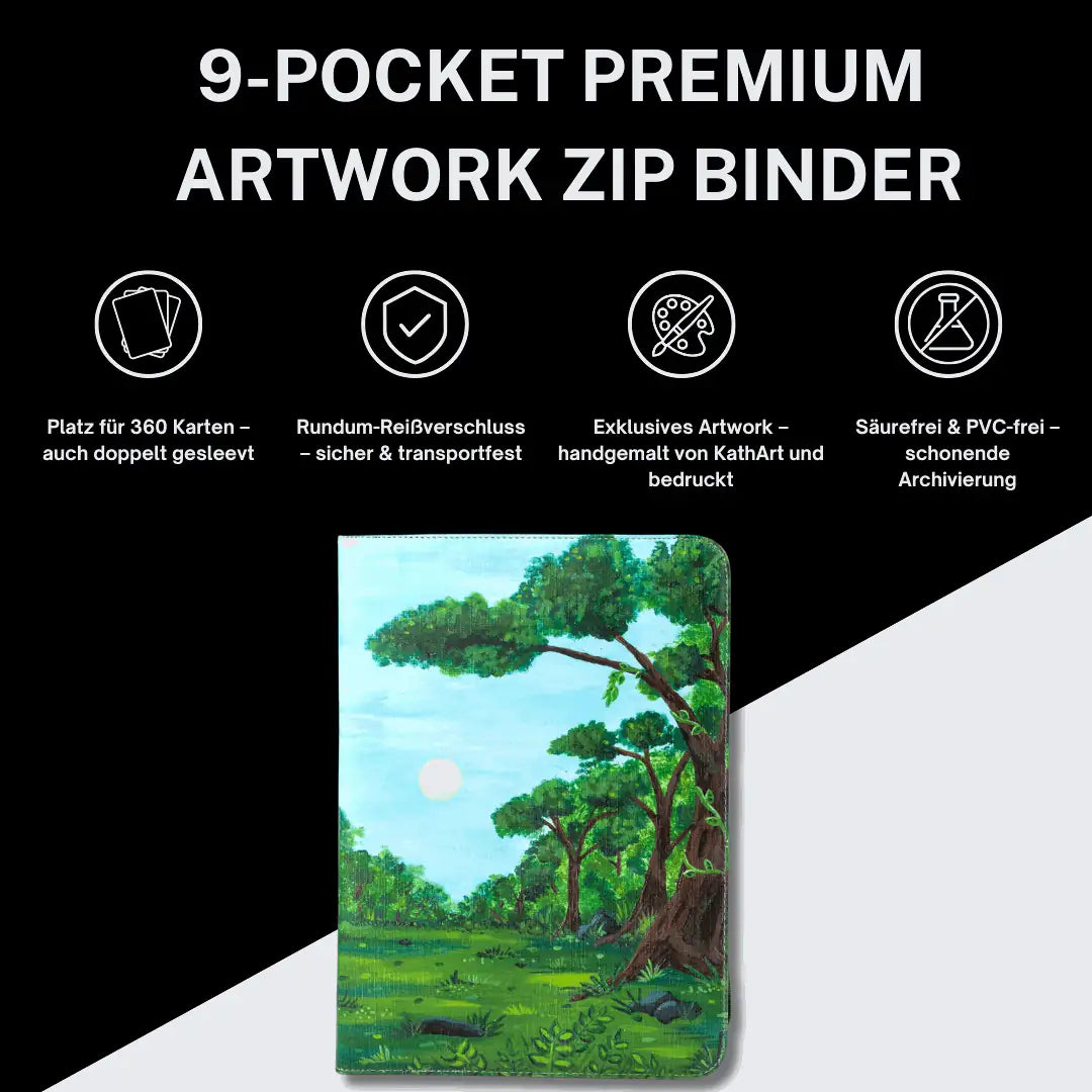 cardcosmos - Artwork 9 Pocket Zip Binder - Forest Sunrise